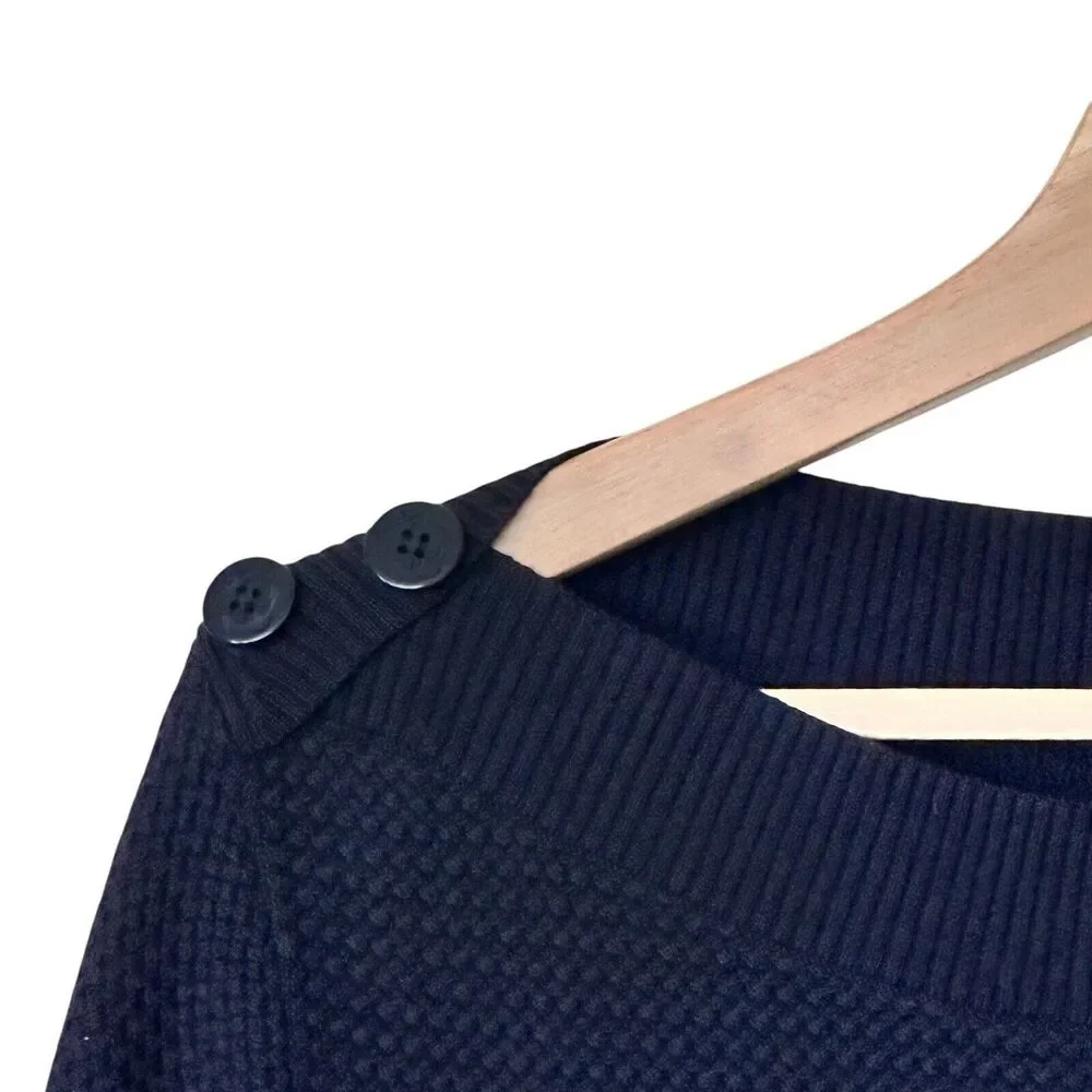 NWT Talbots Sweater Large Basket Weaver Knit Boat  cotton blend